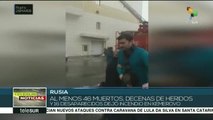 Aumenta número de muertos a 46 tras incendio en Rusia