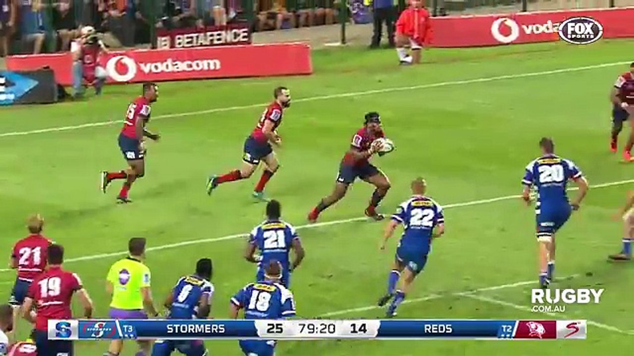Reds - La mobylette Daugunu marque face aux Stormers