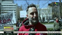 Españoles marchan para exigir liberen a activistas pro refugiados