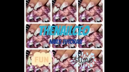 Nails tutorial acrylic heart design #notpolish