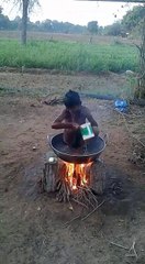 child bathing in boiled water funny video