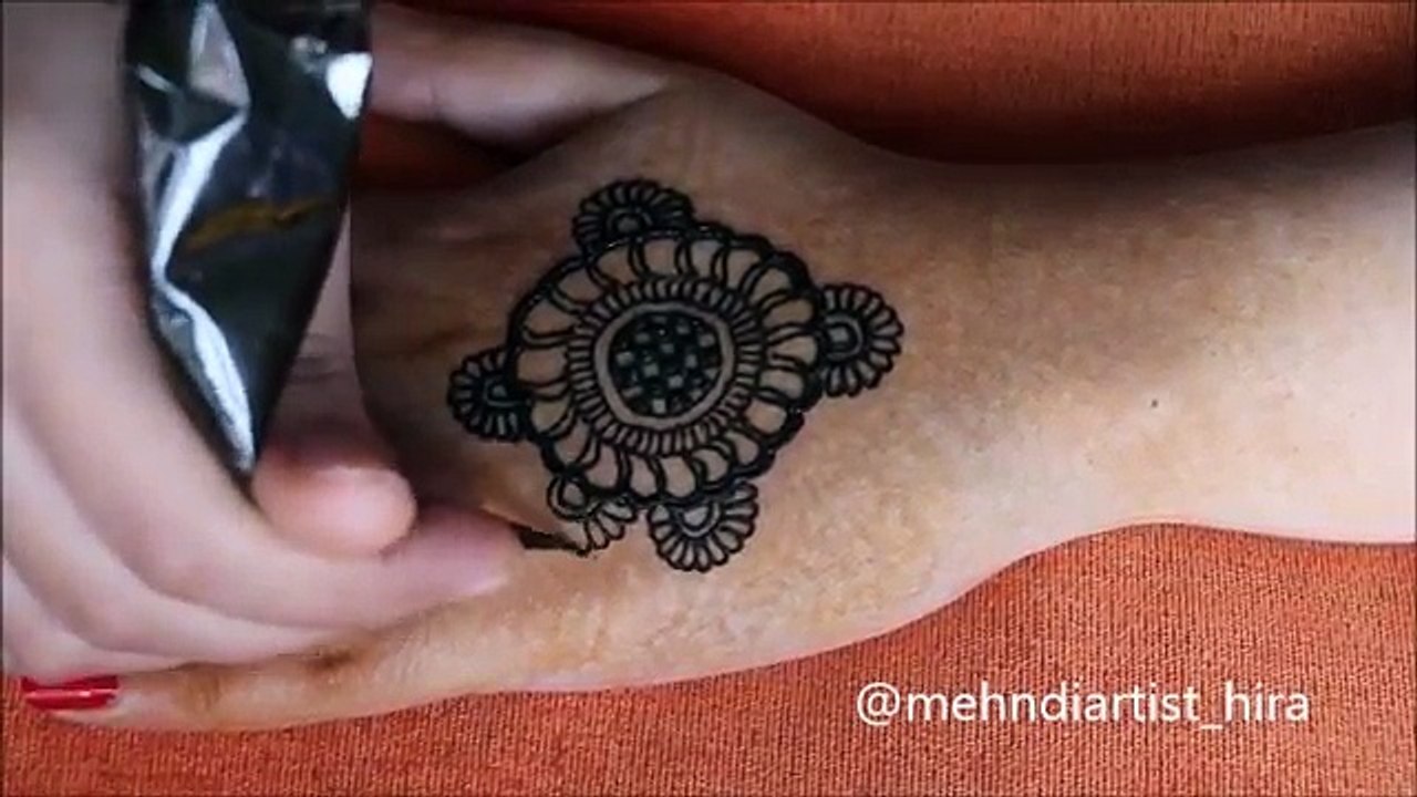 DIY Henna designs: How to apply easy simple new mandala mehndi designs for hands tutorial for eid