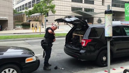 Awesome video catch of LAPD S.W.A.T Officer turns out for shooting At UCLA