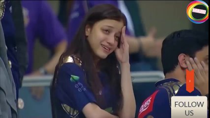 Girl crying on Quetta Gladiators defeat - Eliminator match PSL 2018