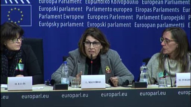 Els familiars dels presos expliquen a l’eurocambra la cruesa de la repressió