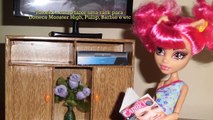 Como fazer um rack estante p/TV para boneca Monster High, Pullip, Barbie e etc