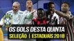 OS GOLS DESTA QUINTA (22/03/2018) SELEÇÃO BRASILEIRA | ESTADUAIS 