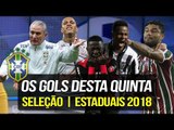 OS GOLS DESTA QUINTA (22/03/2018) SELEÇÃO BRASILEIRA | ESTADUAIS 