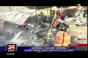 Chosica: incendio consume vivienda de anciana de 73 años