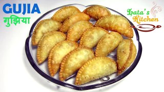 Gujiya Recipe / Mawa Dryfruit Gujiya Recipe - How to make Perfect Gujia at Home - Latas Kitchen