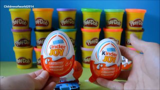Giant Funny Kinder Play-Doh Surprise Eggs