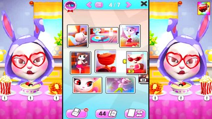 ГОВОРЯЩАЯ АНДЖЕЛА и ДРУЗЬЯ #2 - НОВОГОДНЕЕ НАСТРОЕНИЕ, наклейки Анжелы - игровой мультик Funny Games