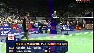 Badminton Legend Hendrawan Become Indonesian Hero @ 2002 Thomas Cup Final