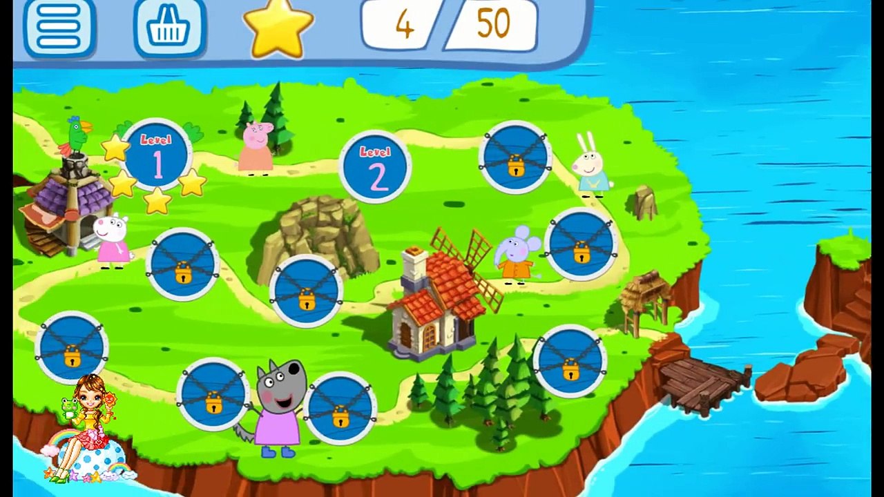 The pig Peppa on the river Свинка Пеппа на реке Приключения для детей обзор игры