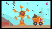 Fun Sago Mini Cartoons for Kids - Backhoe, Excavator and Crane - Construction trucks for children