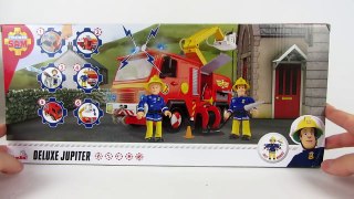 Feuerwehrmann Sam Unboxing: Feuerwehrauto Deluxe Jupiter für Kinder deutsch