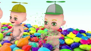 Learn Colors with 3D Baby Balloons Swirl Lollipops | Colours for Children Toddlers