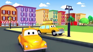 The Taxi and Tom the Tow Truck | Cars & Trucks construction cartoon for children
