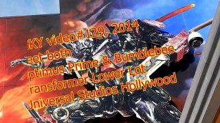 V#129 HSKY Meeting Both Bumblebee & Optimus Prime Transformer Universal Studios Hollywood new HD