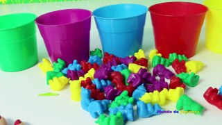 50 Ositos Tazas de Colores Juegos para Aprender a Contar Con Ositos |Mundo de Juguetes