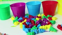 50 Ositos Tazas de Colores Juegos para Aprender a Contar Con Ositos |Mundo de Juguetes