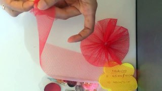 DIY: How to make a circular Tulle flower hair clip