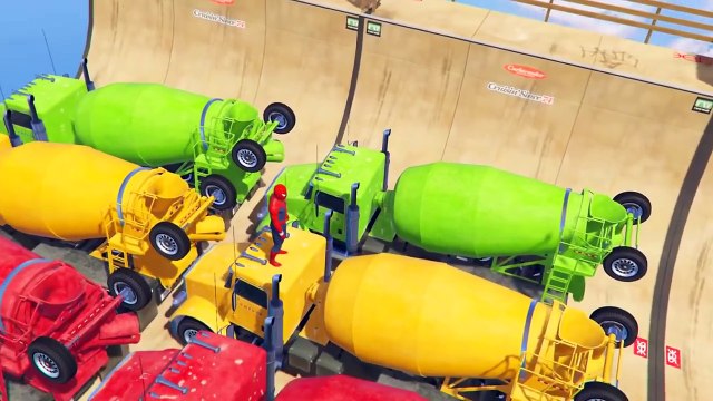 Camiones Colores Para Aprender Para Los Niños - Colores Con Spiderman Y Canciones #2