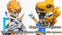 Yamato Ishida/Gabumon石田ヤマト/ガブモンTaichi Yagami/Agumon八神 太一/アグモン-Megahouse Digimonメガハウス デジモン-unboxing