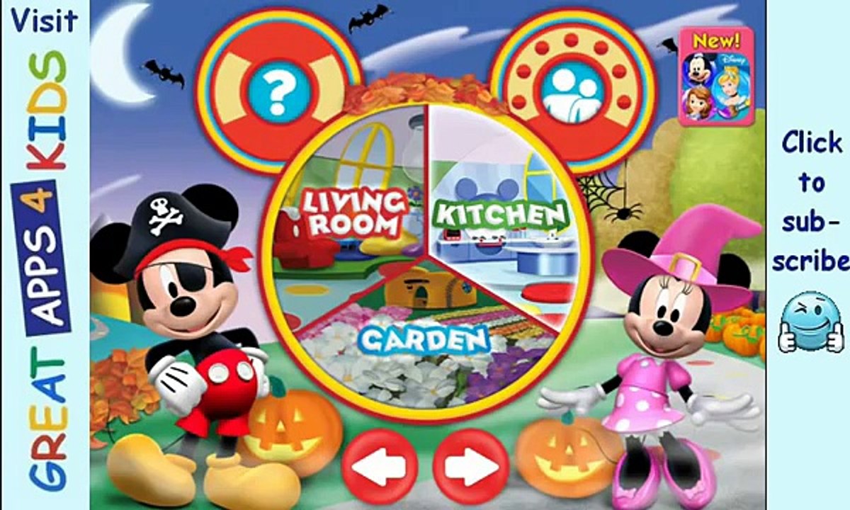 Mickey Mouse Clubhouse Color and Play (Halloween Theme) | Coloring App for Kids