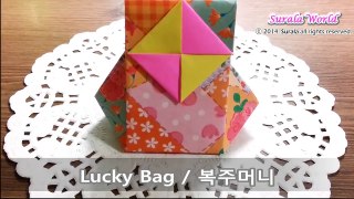 Origami - Korean Lucky Bag / 종이접기 - 복주머니