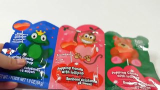 Popping Candy With Lollipop - Green Apple, Strawberry & Blue Raspberry, new Valentines Day Series