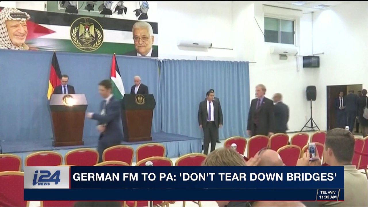 i24NEWS DESK | German FM to PA: 'don't tear down bridges' | Tuesday, March 27th 2018