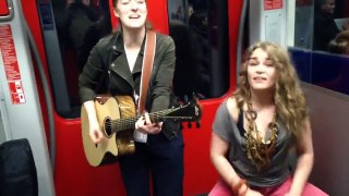 Subway jam session - wait for the passenger freestyle!