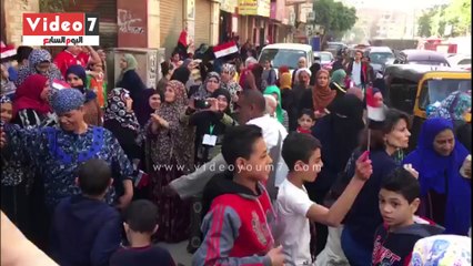 شاهد احتفالات المصريين بالمشاركة فى الانتخابات الرئاسية بالمرج