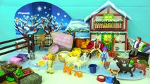 Schleich Horses Christmas Horse Club Advent Calendar   Playmobil Surprise Blind Bag Toys Day 24
