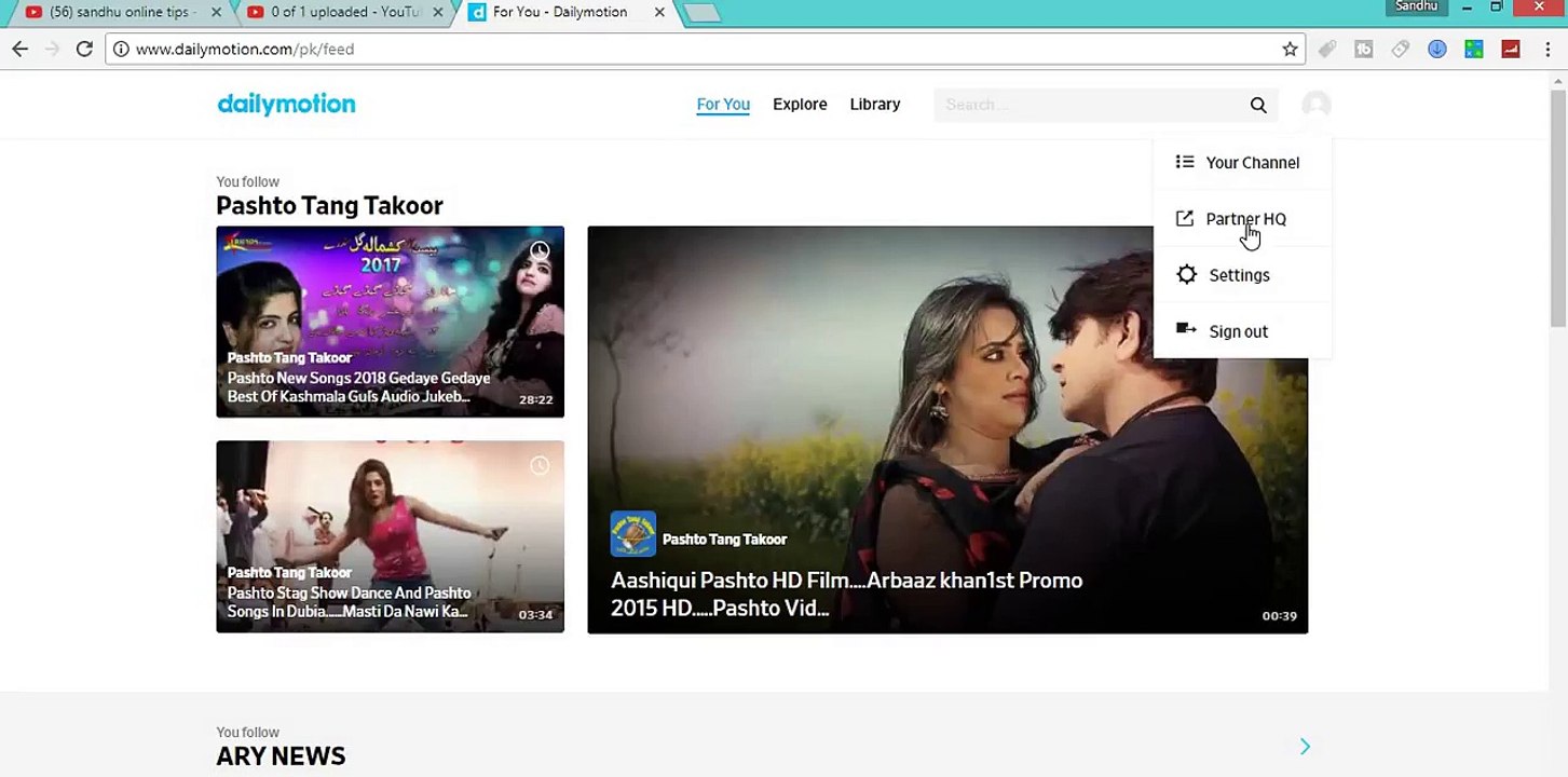 how to chek dailymotion earning with prof urdu-hini tutorial_HD