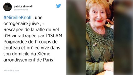 Meurtre d’une octogénaire juive à Paris. Deux suspects mis en examen et écroués.