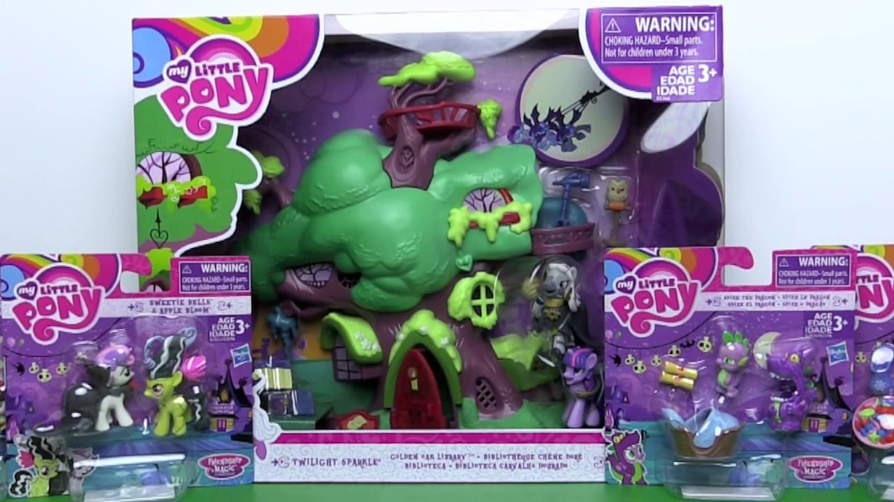 TWILIGHT SPARKLES LIBRARY! Spike, Pinkie Pie + MORE My Little Pony Nightmare Night | Bins Toy Bin