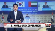 President Moon pledges to boost bilateral cooperation with Dubai and encourages local Korean business leaders