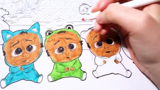 THE BOSS BABY MOVIE Triplets Jimbo Staci Coloring Pages Book Video for Kids