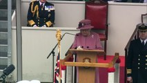 Queen bids farewell to HMS Ocean