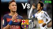Neymar Jr in FC Barcelona vs Neymar Jr in Santos FC| HD|