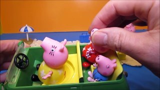 New Peppa Pig Holiday Sunshine Car Playdough Beach Picnic Play Doh Unboxing - WD Toys