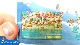 Minions puzzle Surprise eggs Play Doh Stars Peppa Pig Winnie Pooh inside toys