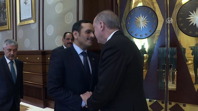 Cumhurbaşkanı Erdoğan, Katar Dışişleri Bakanı El Sani'yi kabul etti - ANKARA
