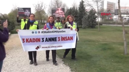 Eskişehir-Çanakkale'den Ankara'ya Yürüyen 3 Kadın Eskişehir'de