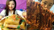 # ASMR  COMPILATION-CHINESE FOOD-MUKBANG-Greasy Chinese Food-Beauty eat strange food-NO.94