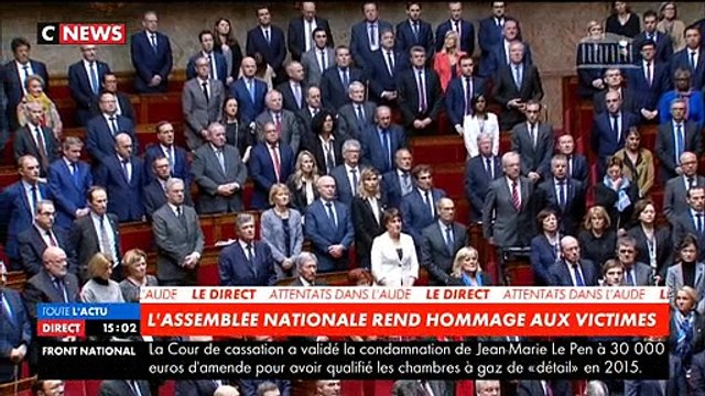 Regardez la minute de silence à l'Assemblée nationale à la mémoire des victimes, à la mémoire d'un héros français
