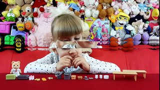 Школьный Обед Sylvanian Families обзор на русском + мультик с игрушками / School Lunch Set
