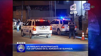 Presunto microtraficante fue capturado en el noroeste de Guayaquil
